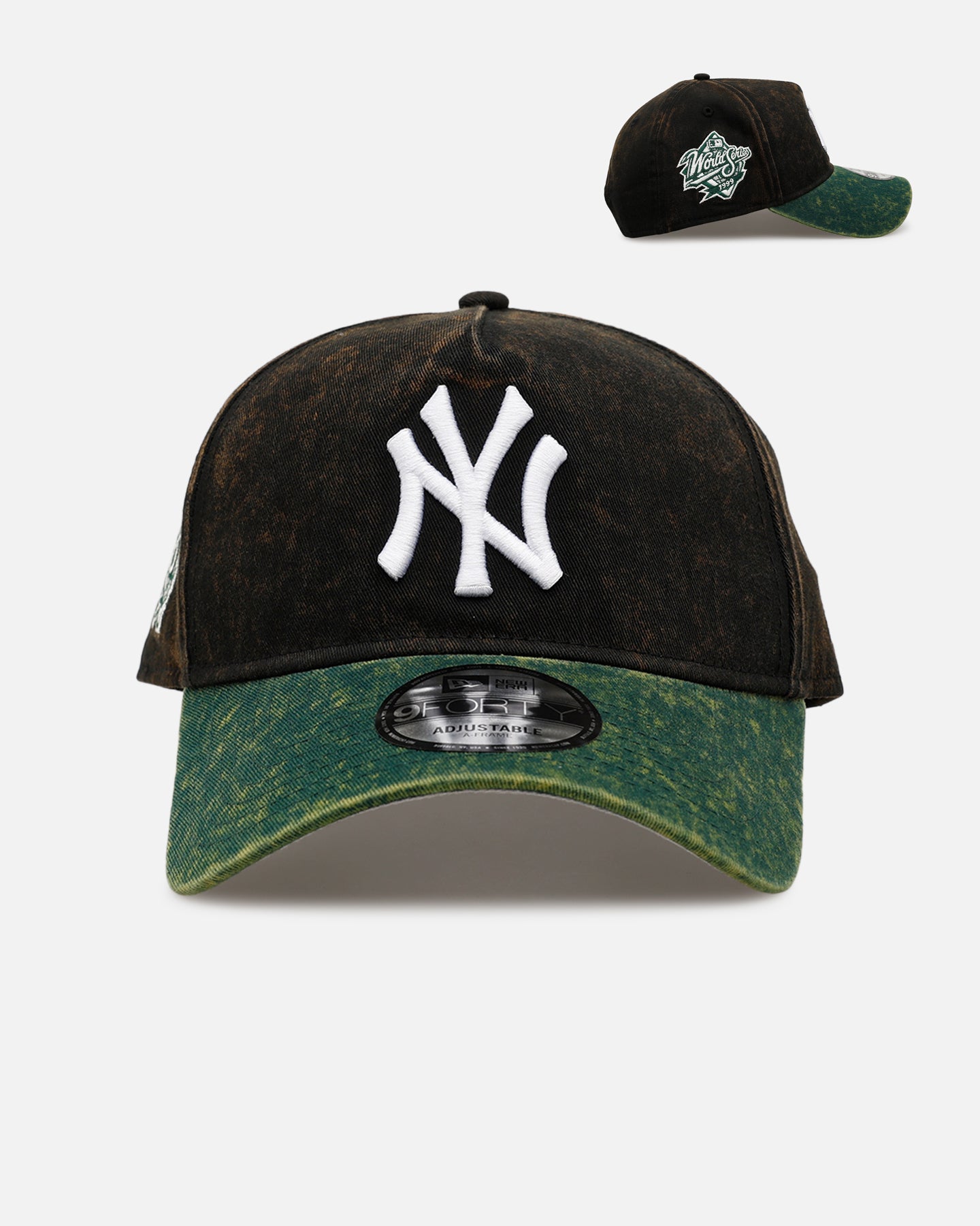New Era New York Yankees 'Washed Green 2.0' 9FORTY A-Frame Snapback Black/Green
