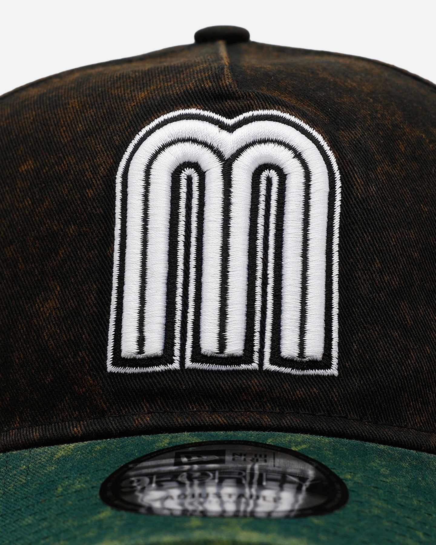 New Era Mexico National Baseball Team 'Washed Green 2.0' 9FORTY A-Frame Snapback Black/Green