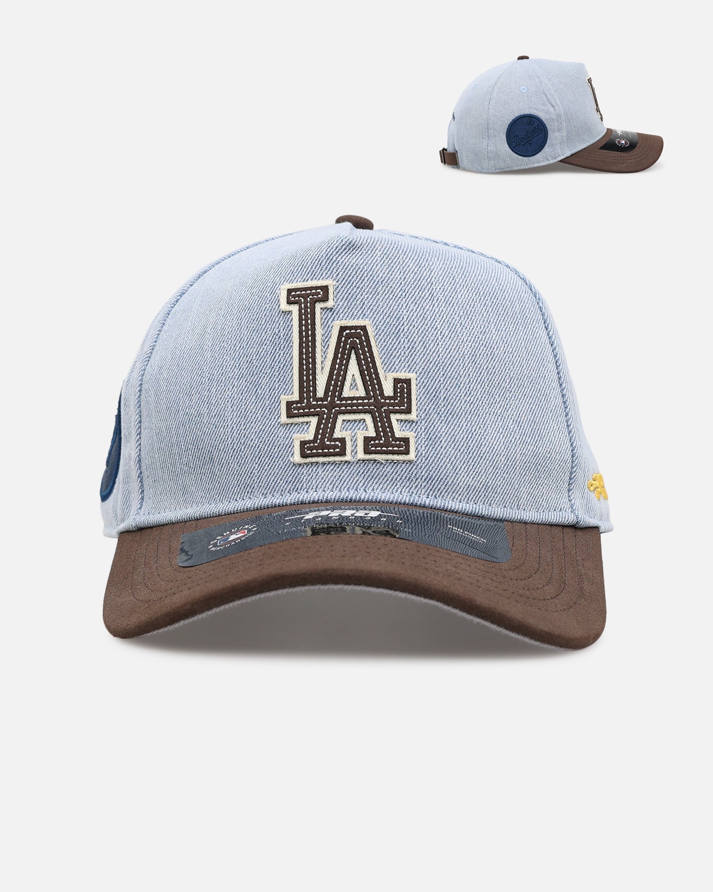 Pro Standard Los Angeles Dodgers 'Denim Suede' Pro Pinch Strapback Denim