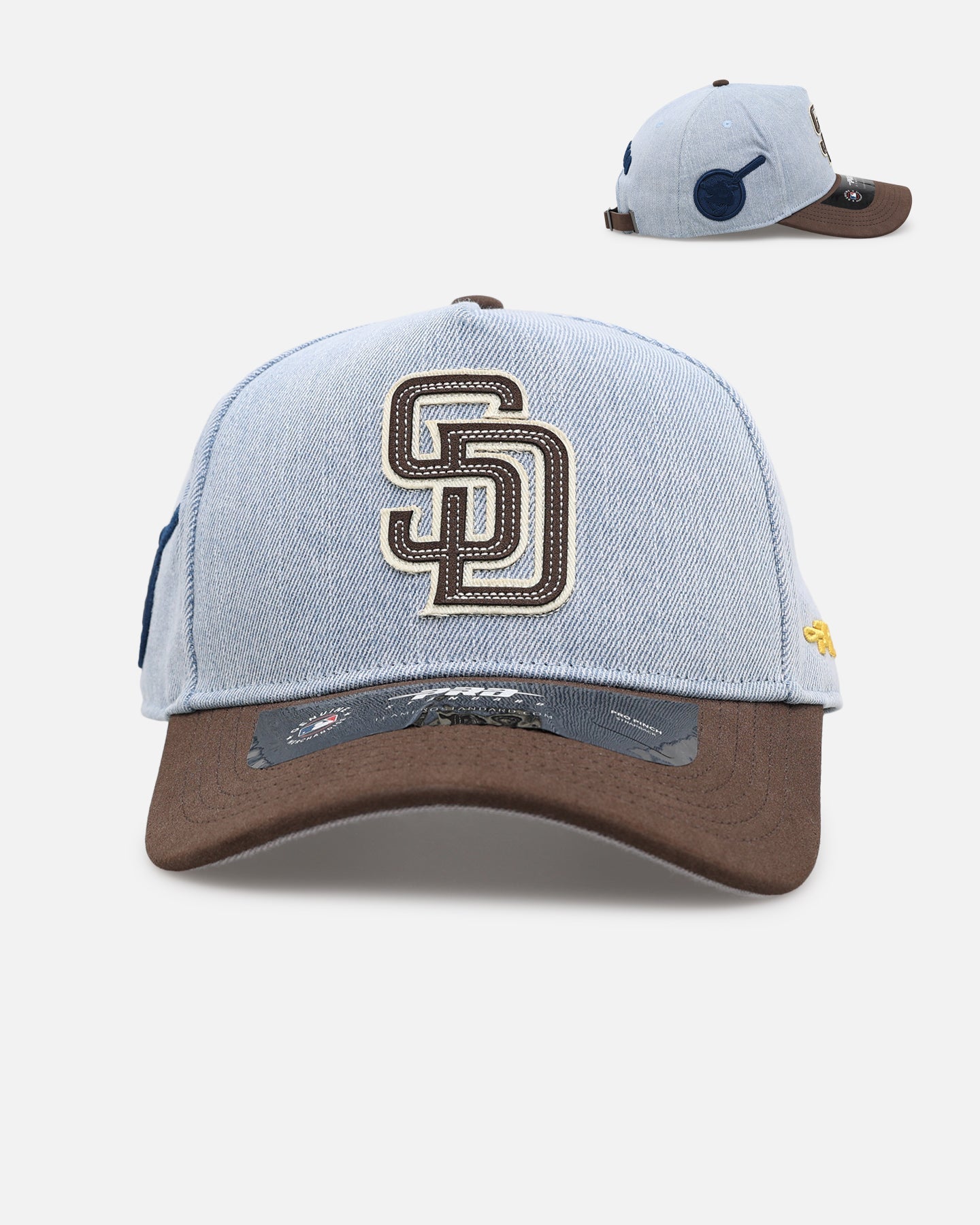 Pro Standard San Diego Padres 'Denim Suede' Pro Pinch Strapback Denim