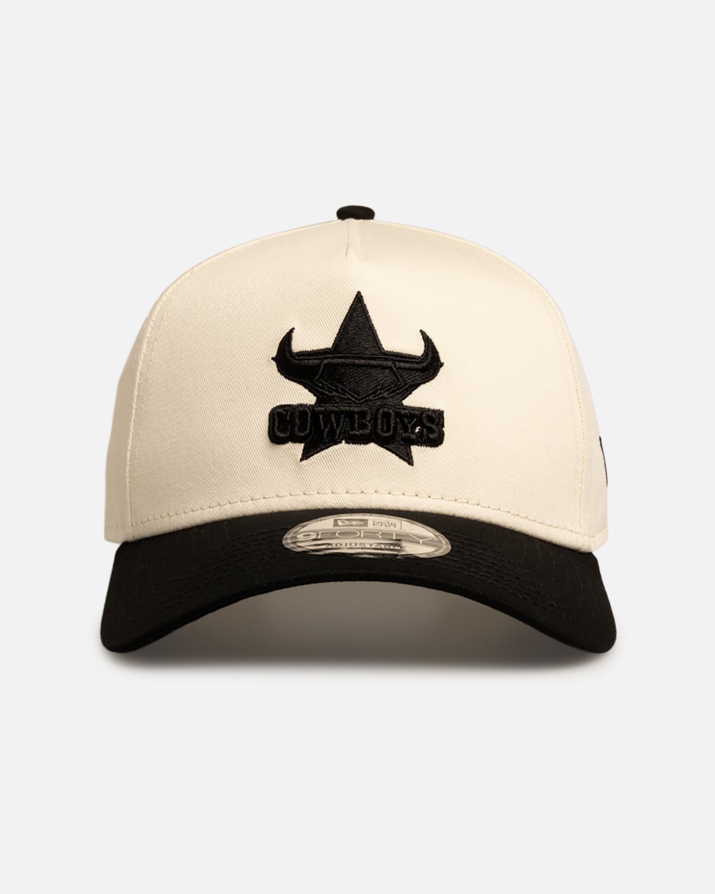 New Era North Queensland Cowboys 'Chrome Black' 9FORTY A-Frame Snapback White/Black