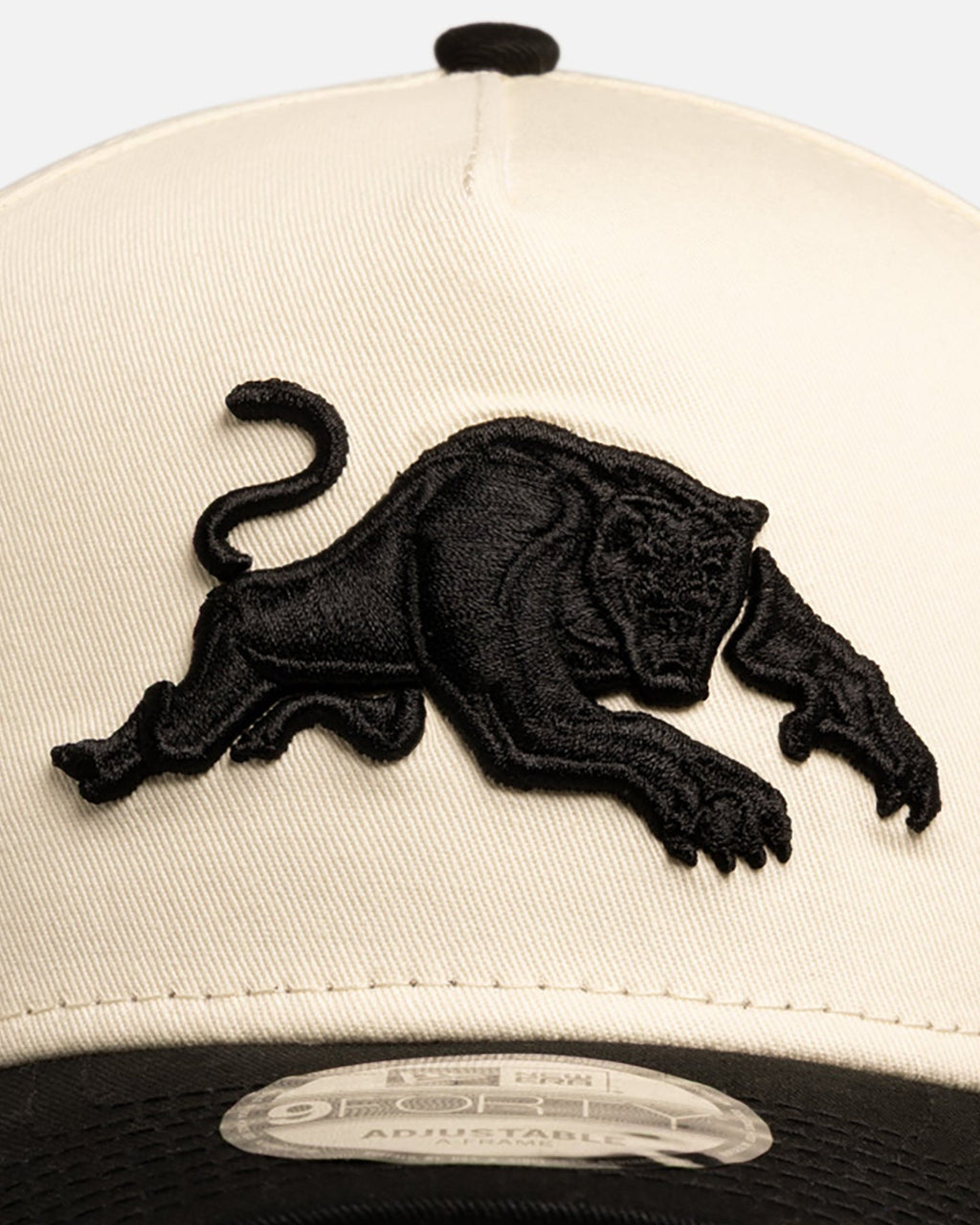 New Era Penrith Panthers 'Chrome Black' 9FORTY A-Frame Snapback White/Black
