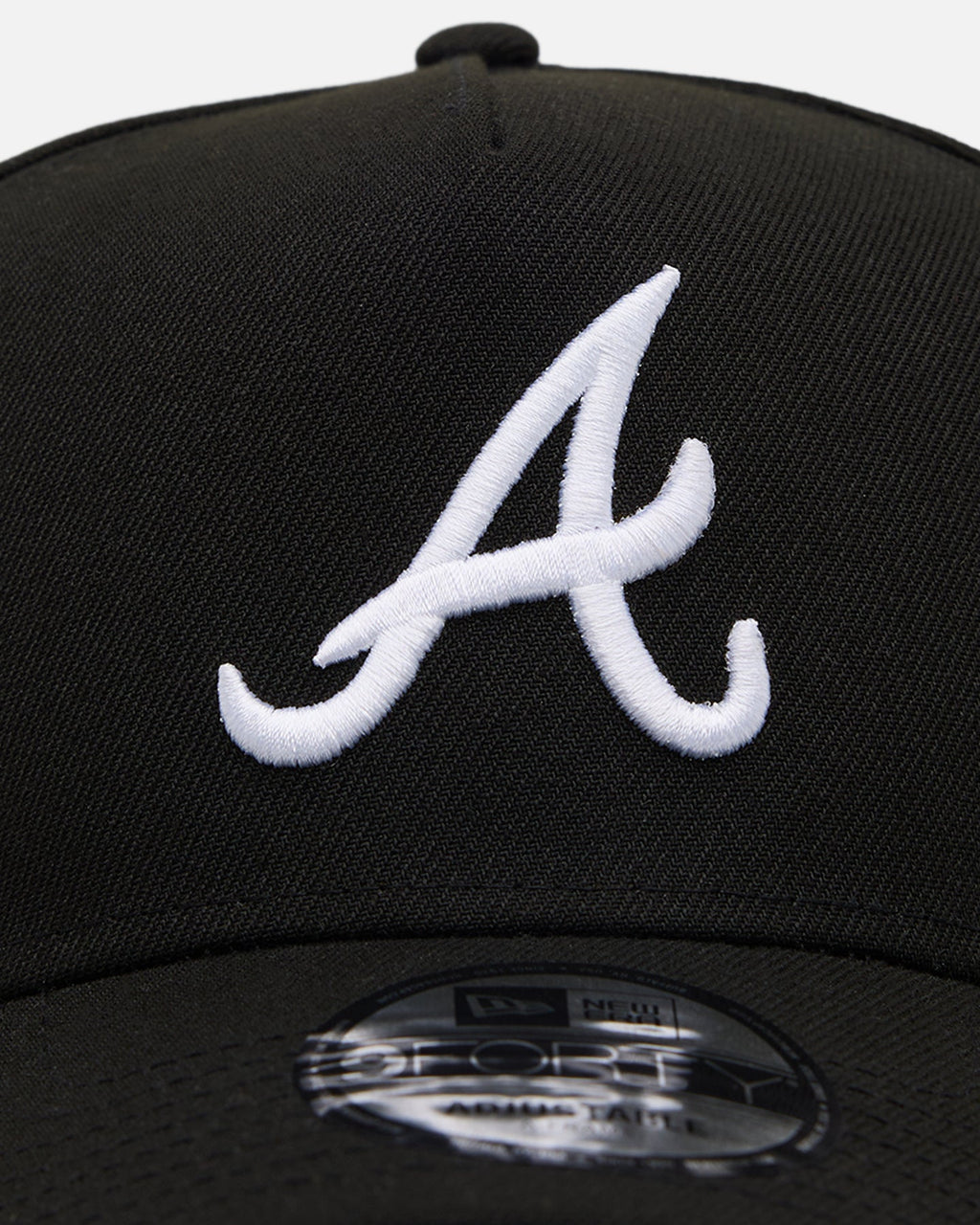 New Era Atlanta Braves 'Easy Black and White' 9FORTY A-Frame Snapback Black/White