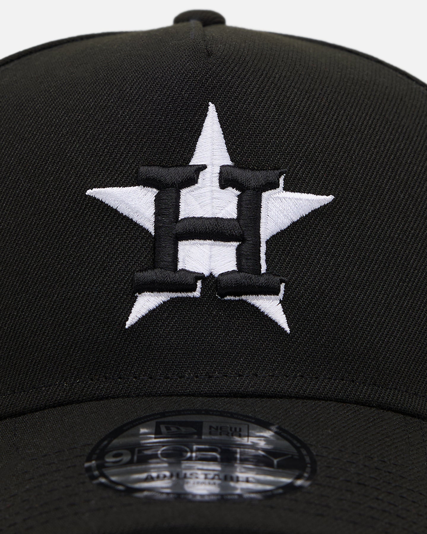 New Era Houston Astros 'Easy Black and White' 9FORTY A-Frame Snapback Black/White
