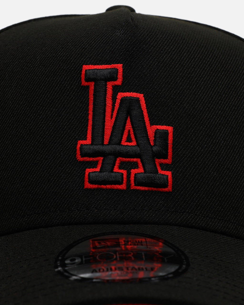 New Era Los Angeles Dodgers 'Easy Black And Scarlet' 9FORTY A-Frame Snapback Black/Scarlet