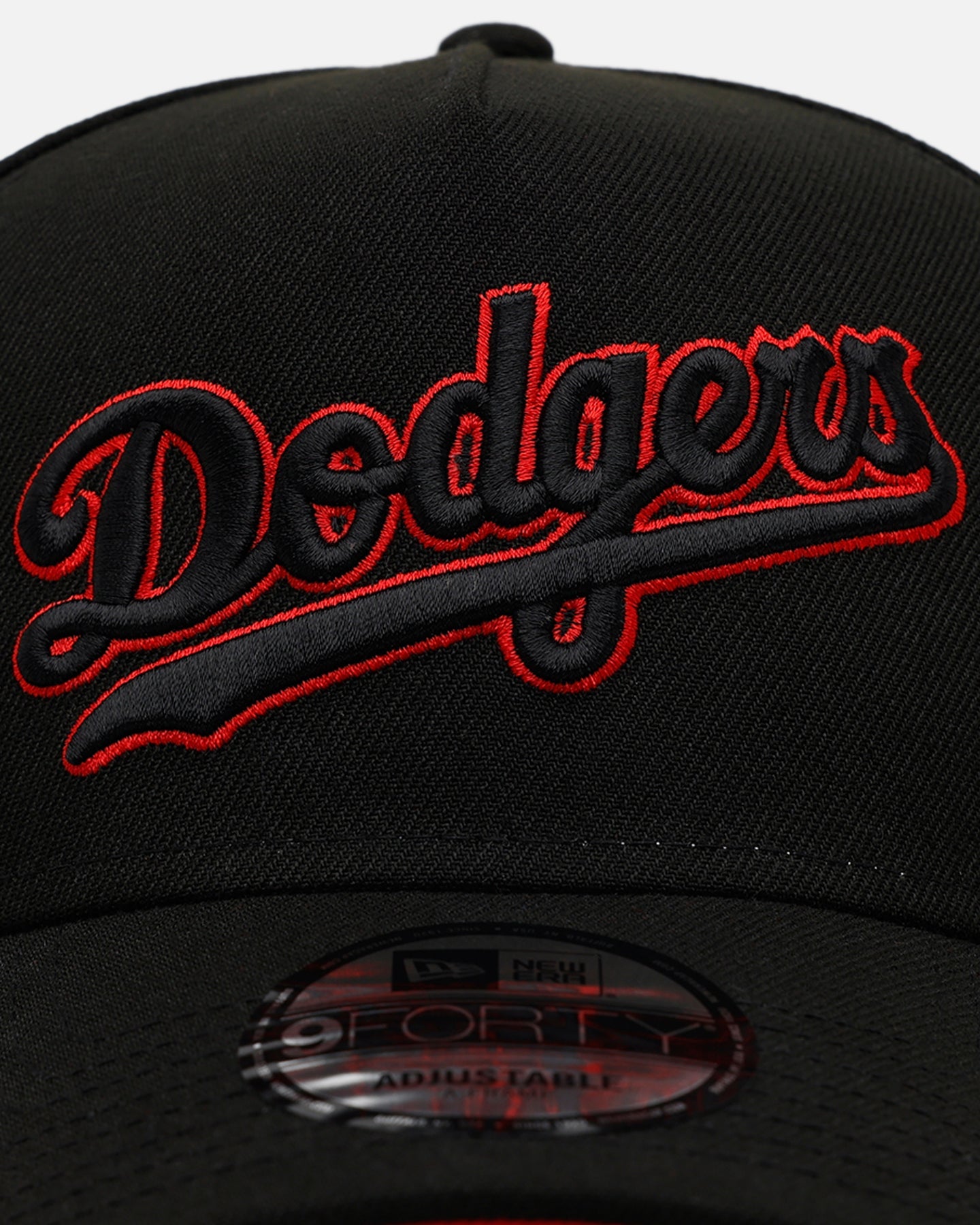 New Era Los Angeles Dodgers 'Easy Black And Scarlet' 9FORTY A-Frame Snapback Black/Scarlet