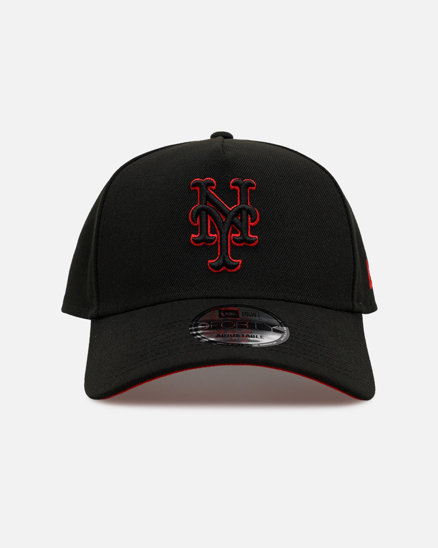 New Era New York Mets 'Easy Black And Scarlet' 9FORTY A-Frame Snapback Black/Scarlet