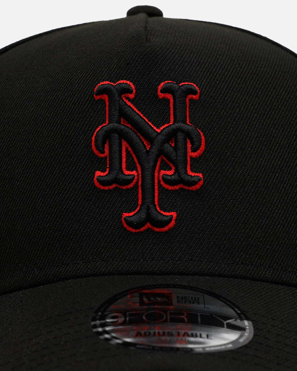New Era New York Mets 'Easy Black And Scarlet' 9FORTY A-Frame Snapback Black/Scarlet