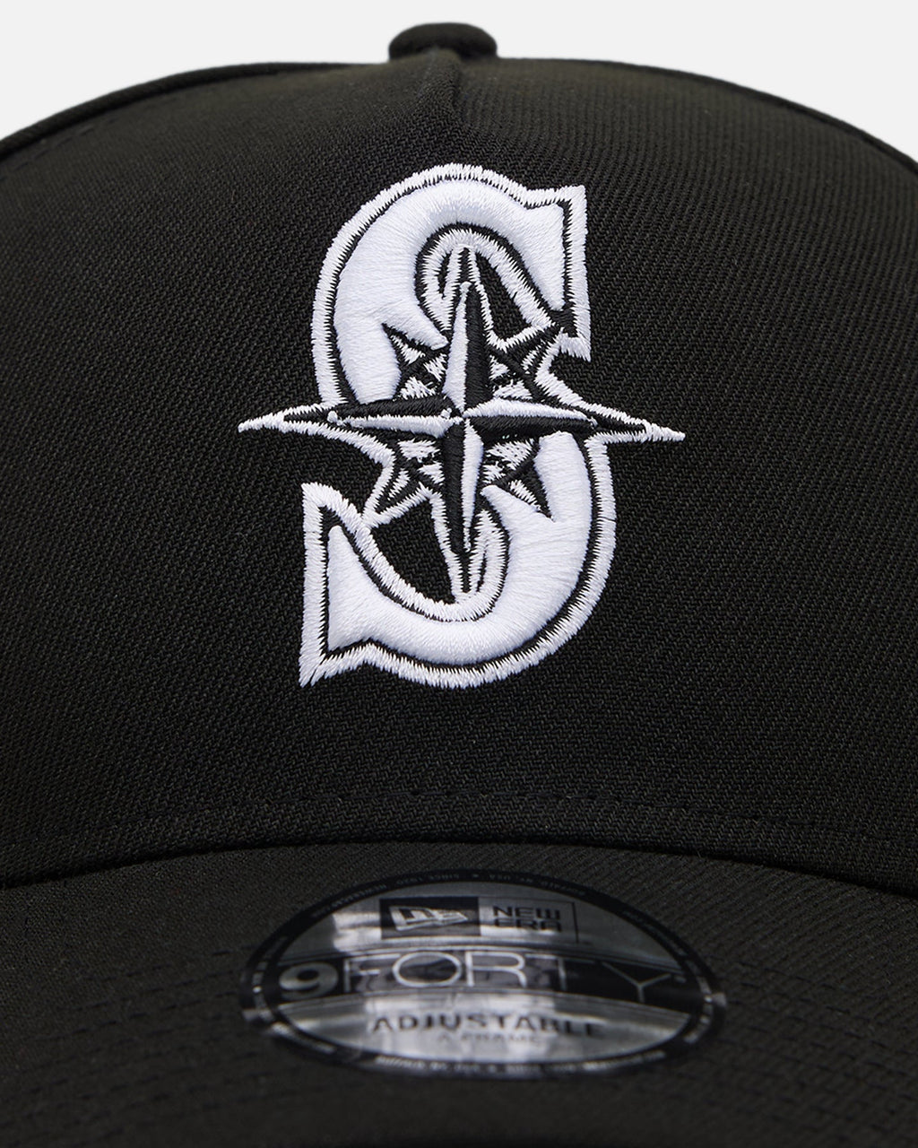 New Era Seattle Mariners 'Easy Black and White' 9FORTY A-Frame Snapback Black/White
