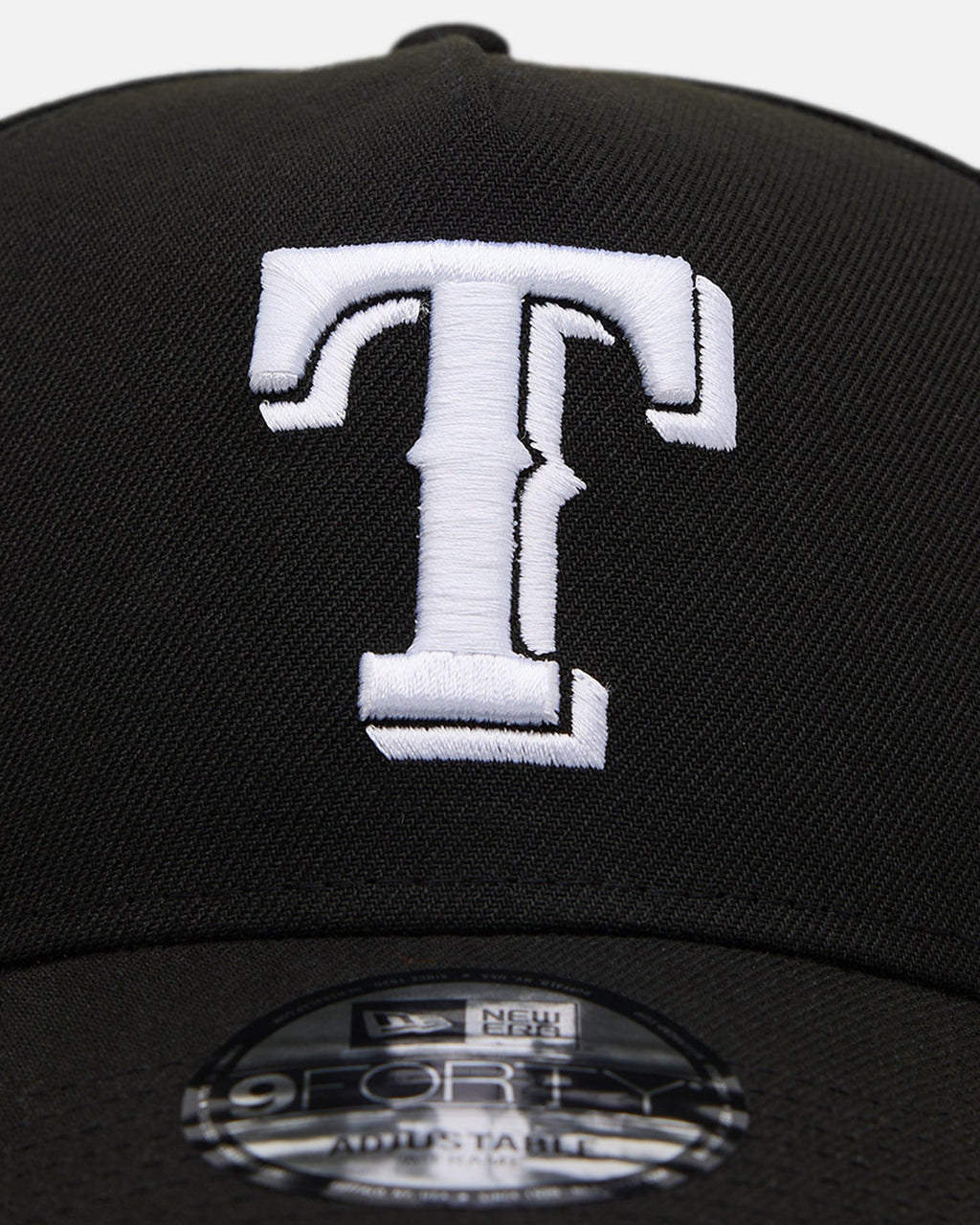 New Era Texas Rangers 'Easy Black and White' 9FORTY A-Frame Snapback Black/White