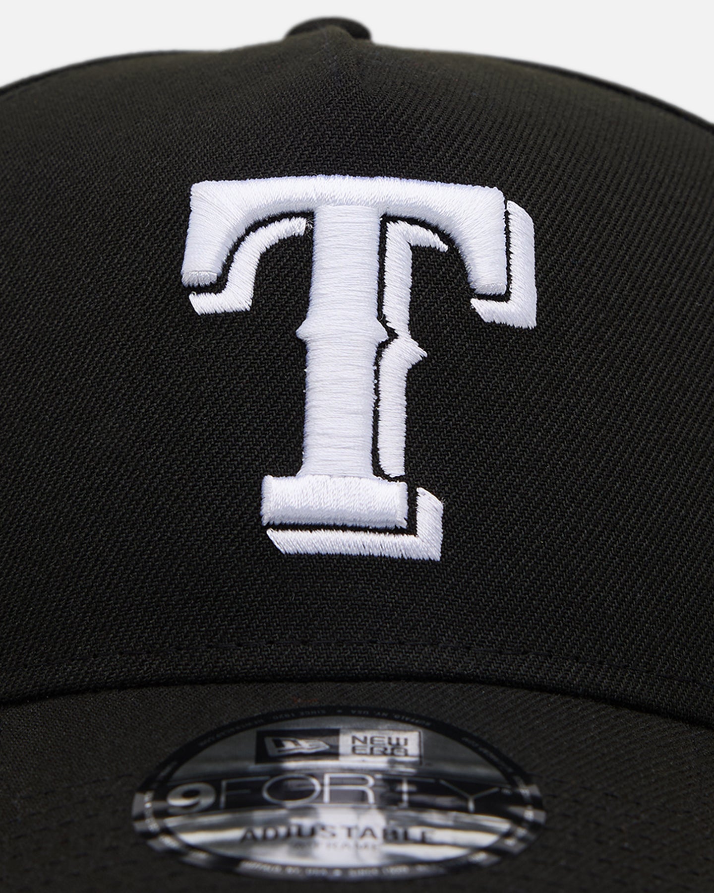 New Era Texas Rangers 'Easy Black and White' 9FORTY A-Frame Snapback Black/White