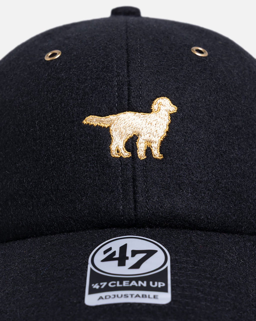 47 Brand Golden Retriever Wool 47 Clean Up Strapback Black