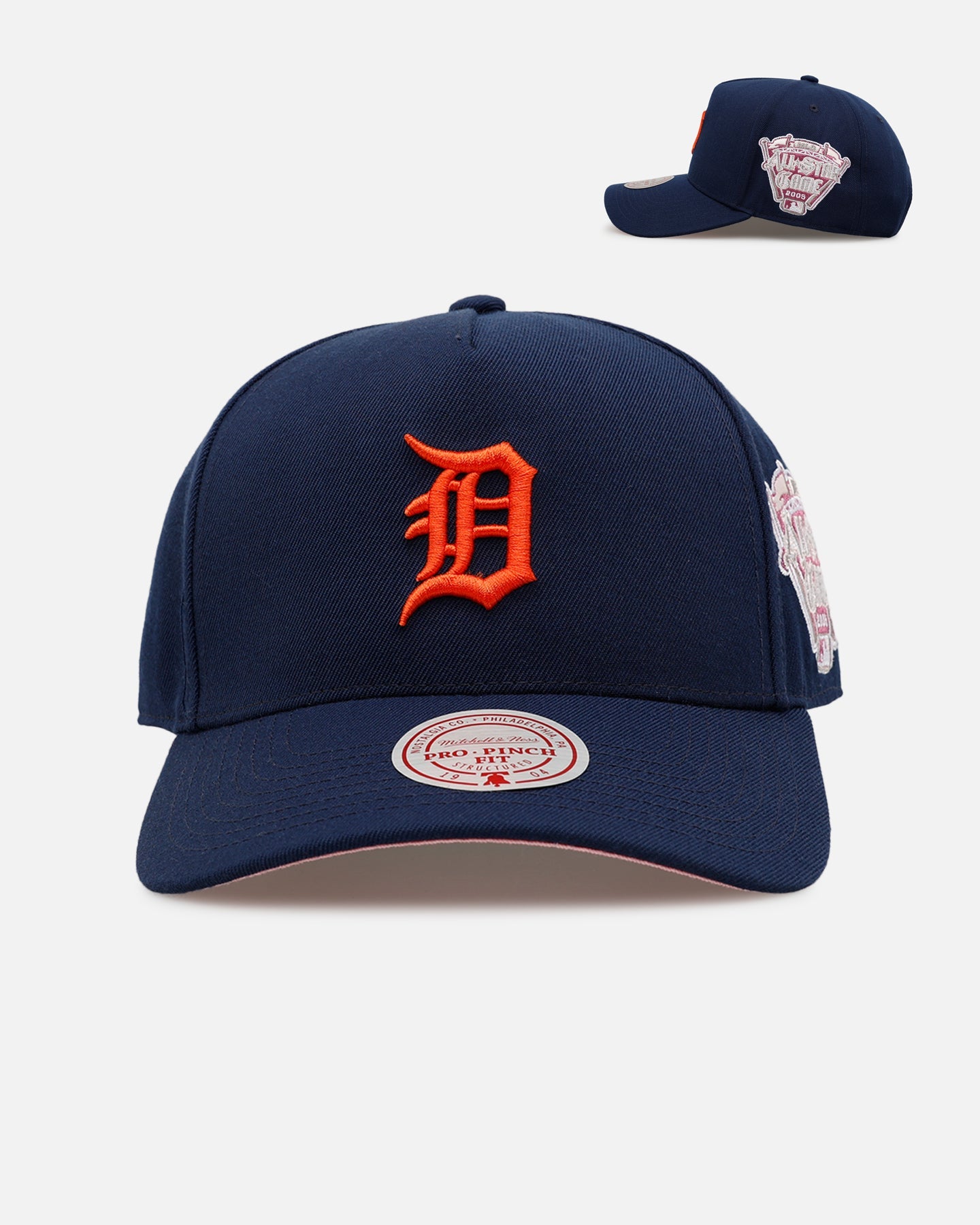 Mitchell & Ness Detroit Tigers 'Pink Side Patch' Pro Pinch Snapback Official Team Color