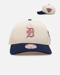 Mitchell & Ness Detroit Tigers 'Pink Team Logo' Pro Pinch Snapback Off White