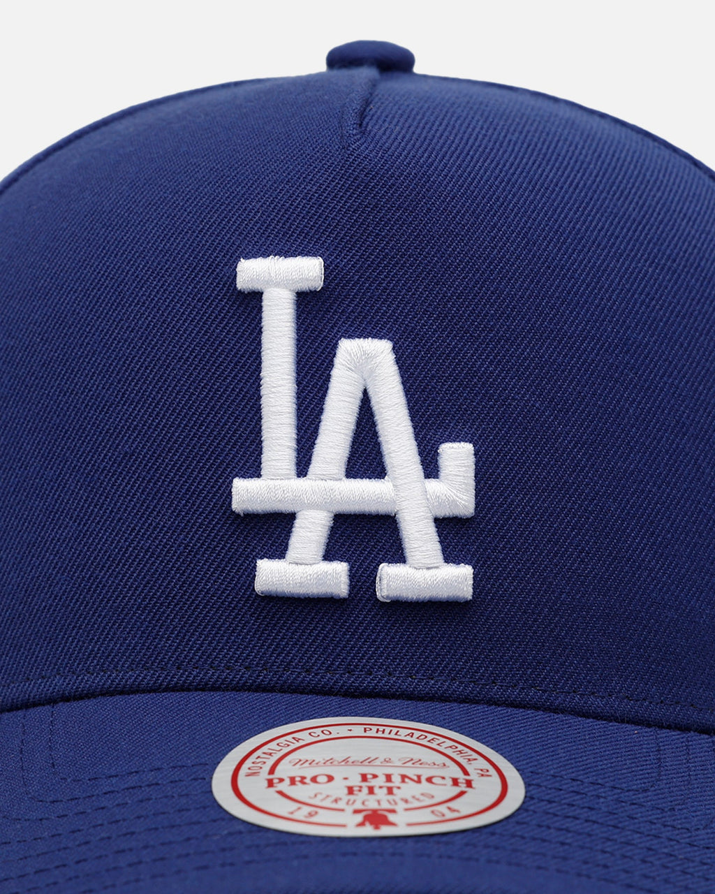 Mitchell & Ness Los Angeles Dodgers 'Pink Side Patch' Pro Pinch Snapback Official Team Color