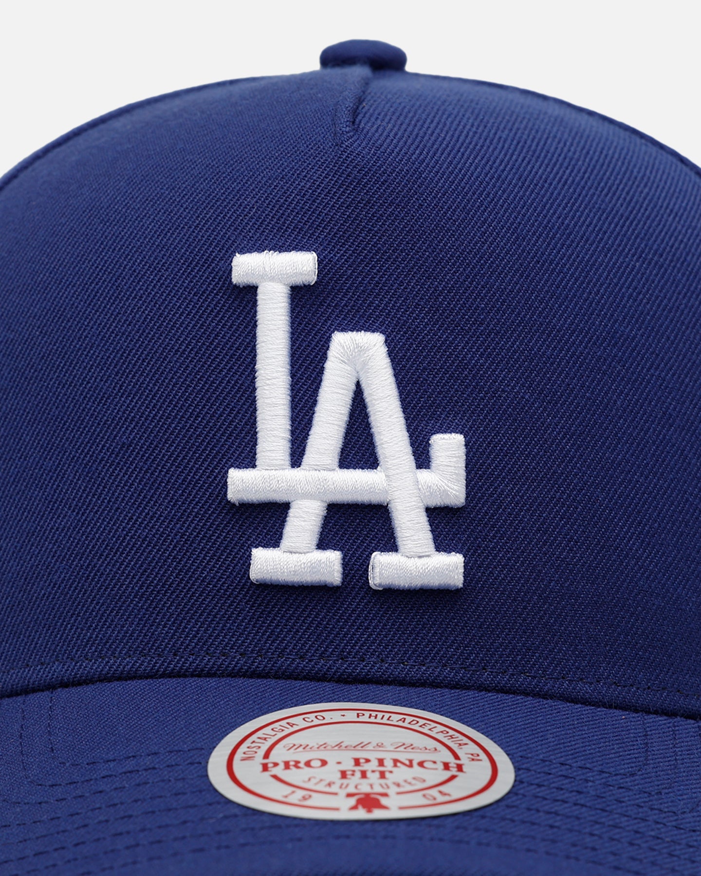 Mitchell & Ness Los Angeles Dodgers 'Pink Side Patch' Pro Pinch Snapback Official Team Color