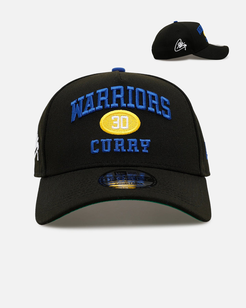 New Era Golden State Warriors 'NBA Signature' Curry #30 9FORTY A-Frame Snapback Official Team Color