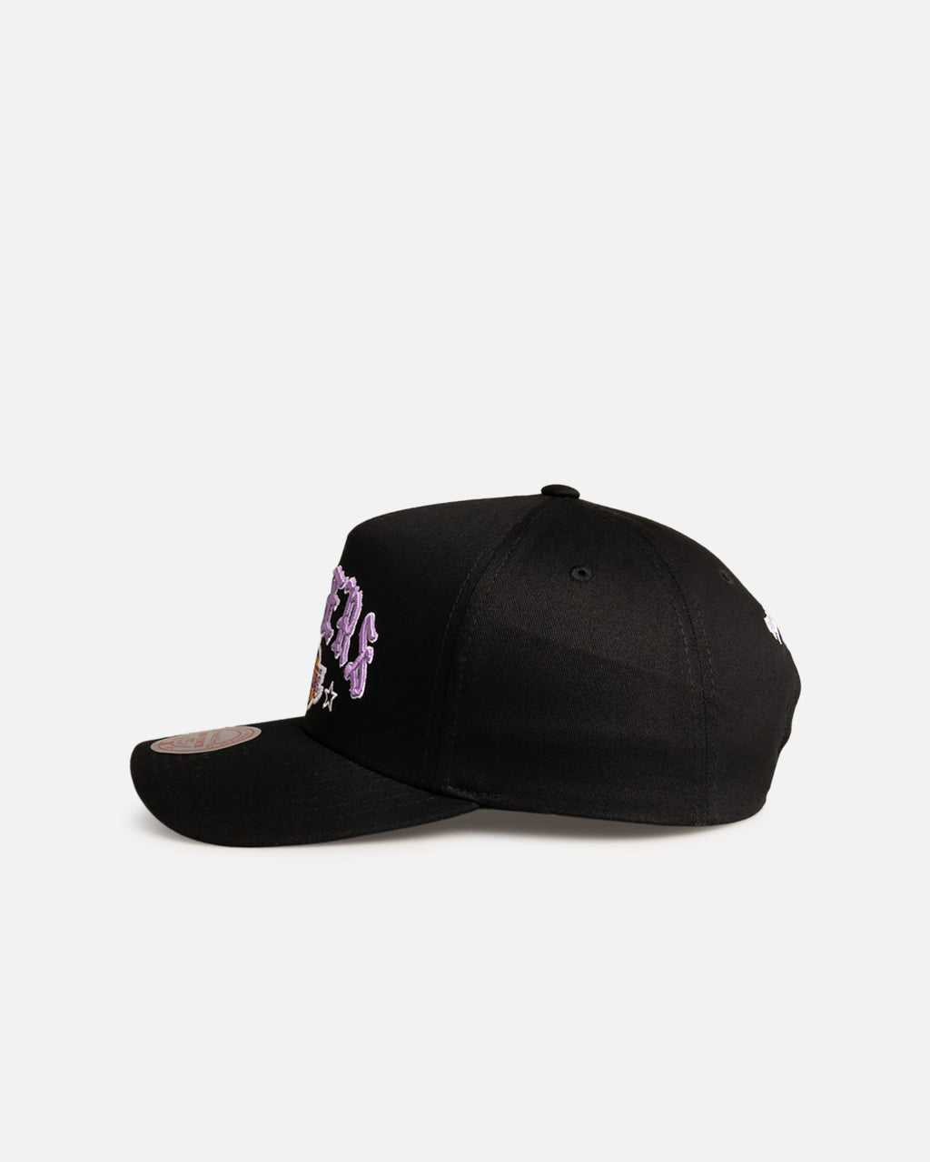 Mitchell & Ness Los Angeles Lakers 'Black Letter' Pro Pinch Snapback Black