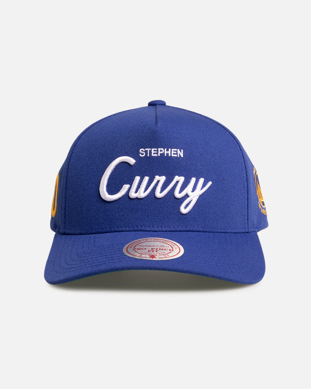 Mitchell & Ness Golden State Warriors Stephen Curry 'Classic' Script Pro Pinch Snapback Blue