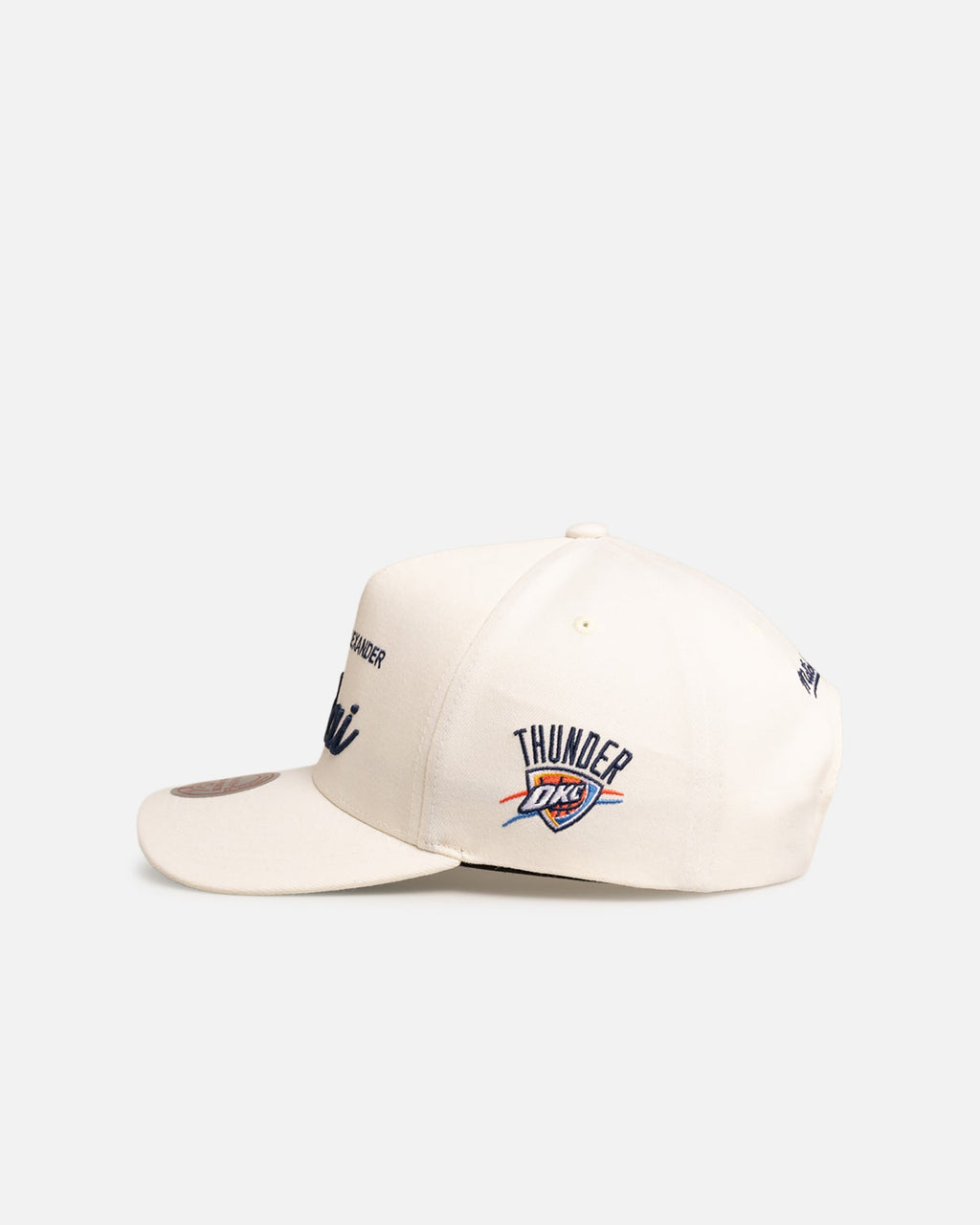 Mitchell & Ness Oklahoma City Thunder Shai Gilgeous-Alexander 'Classic' Script Pro Pinch Snapback White