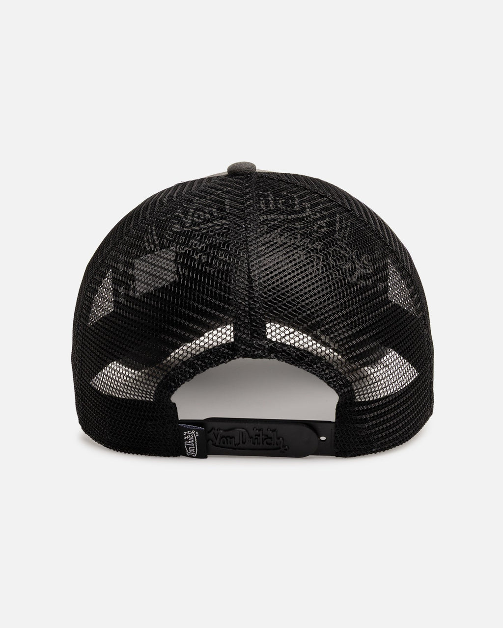 Von Dutch Worn Out Trucker Snapback Hat Washed Black