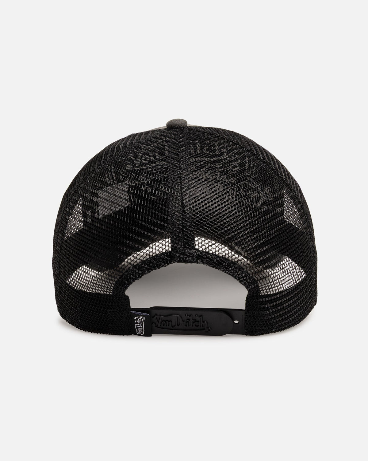 Von Dutch Worn Out Trucker Snapback Hat Washed Black