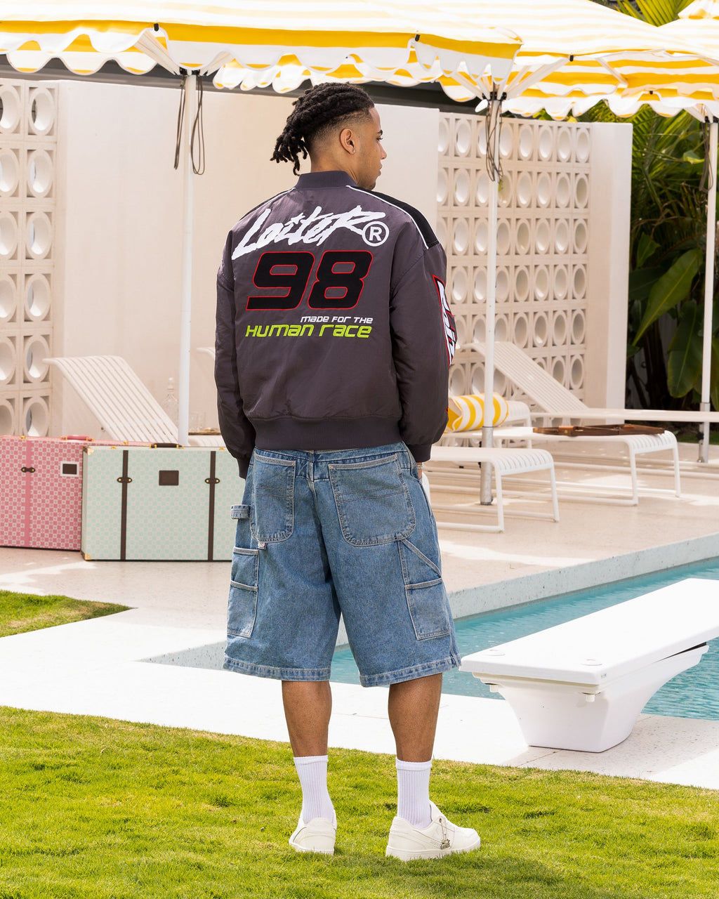 Loiter Racer Motor Jacket Charcoal