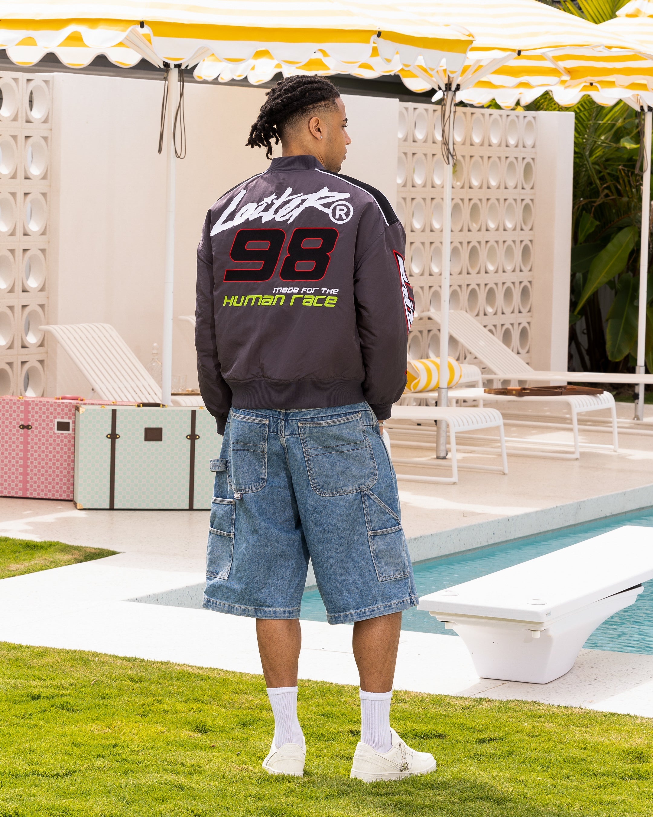 Loiter Racer Motor Jacket Charcoal