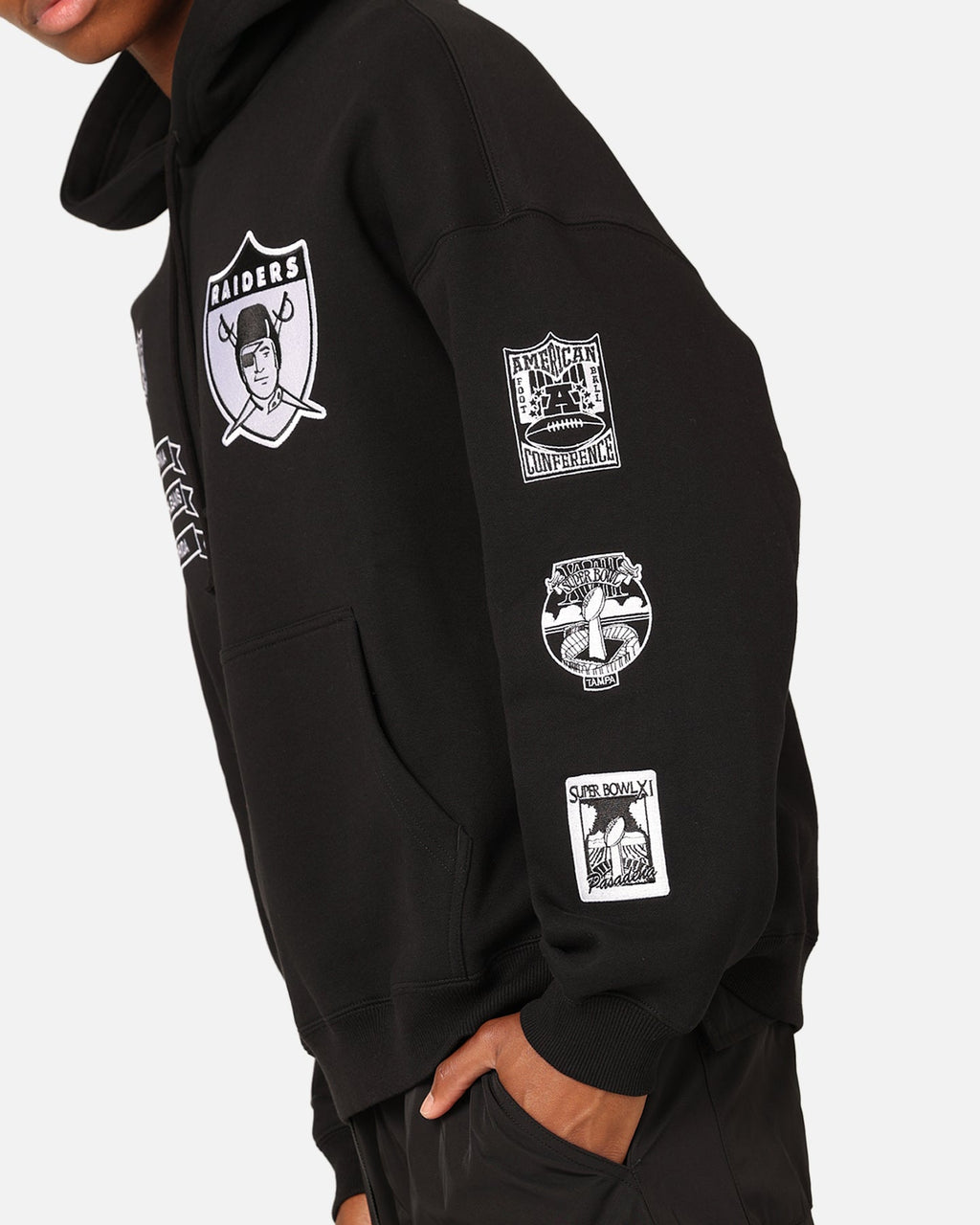 Mitchell & Ness Los Angeles Raiders History Hoodie Faded Black