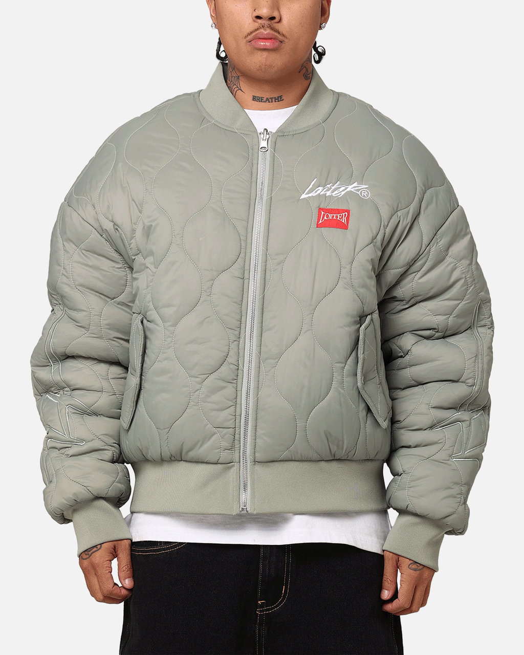 Loiter Kraven Reversible Bomber Jacket Green