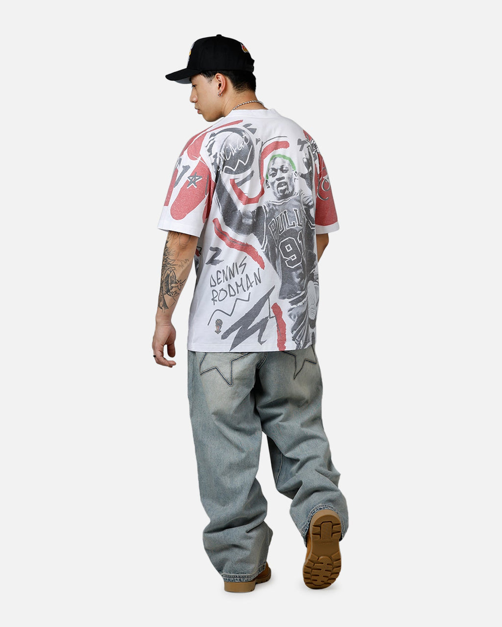 Mitchell & Ness Dennis Rodman Showstopper T-Shirt Red