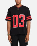 Carre Rose Football T-Shirt Black/Red