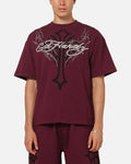 Ed Hardy Trinity Rhinestone T-Shirt Plum