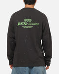 Mitchell & Ness Los Angeles Lakers 48 Mock Layer Vintage Long Sleeve T-Shirt Washed Black