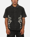 Saint Morta Baroque Button Up Shirt Black
