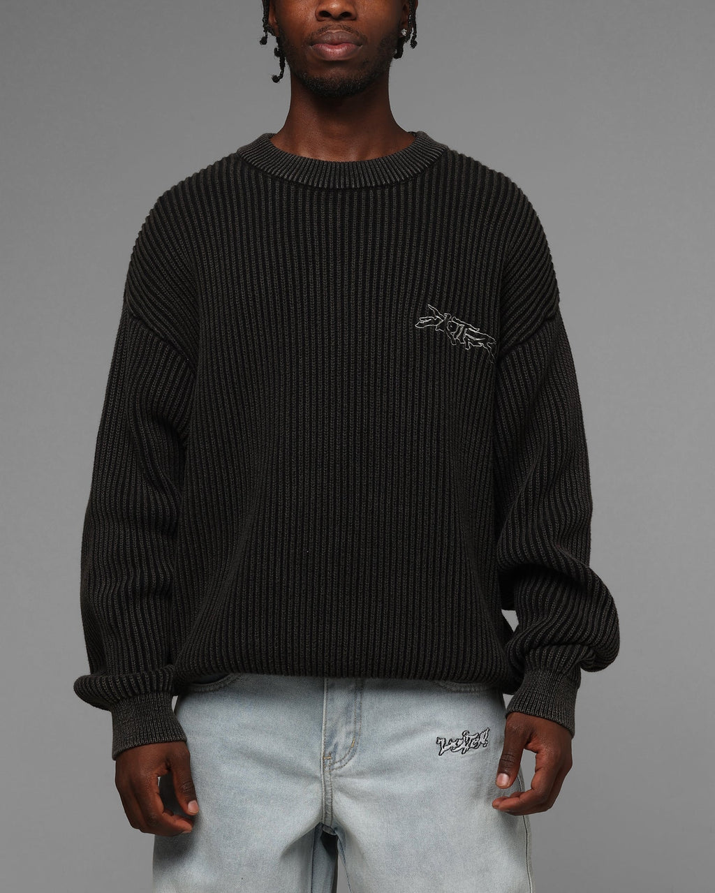Loiter Star Born Knit Sweater Black