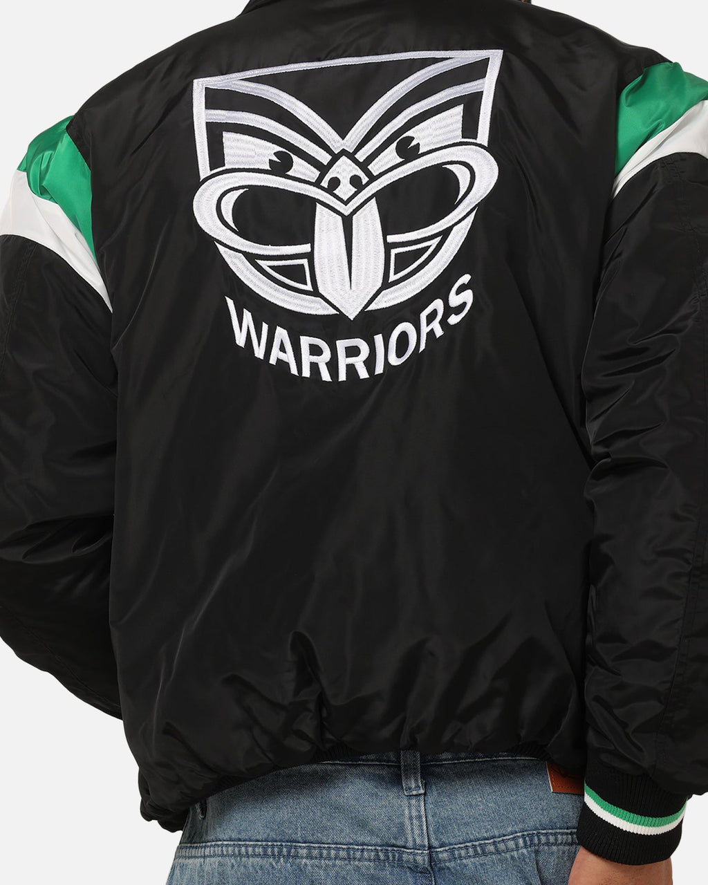 Bleacher Athletic New Zealand Warriors NRL Legacy Baseball Jacket Black