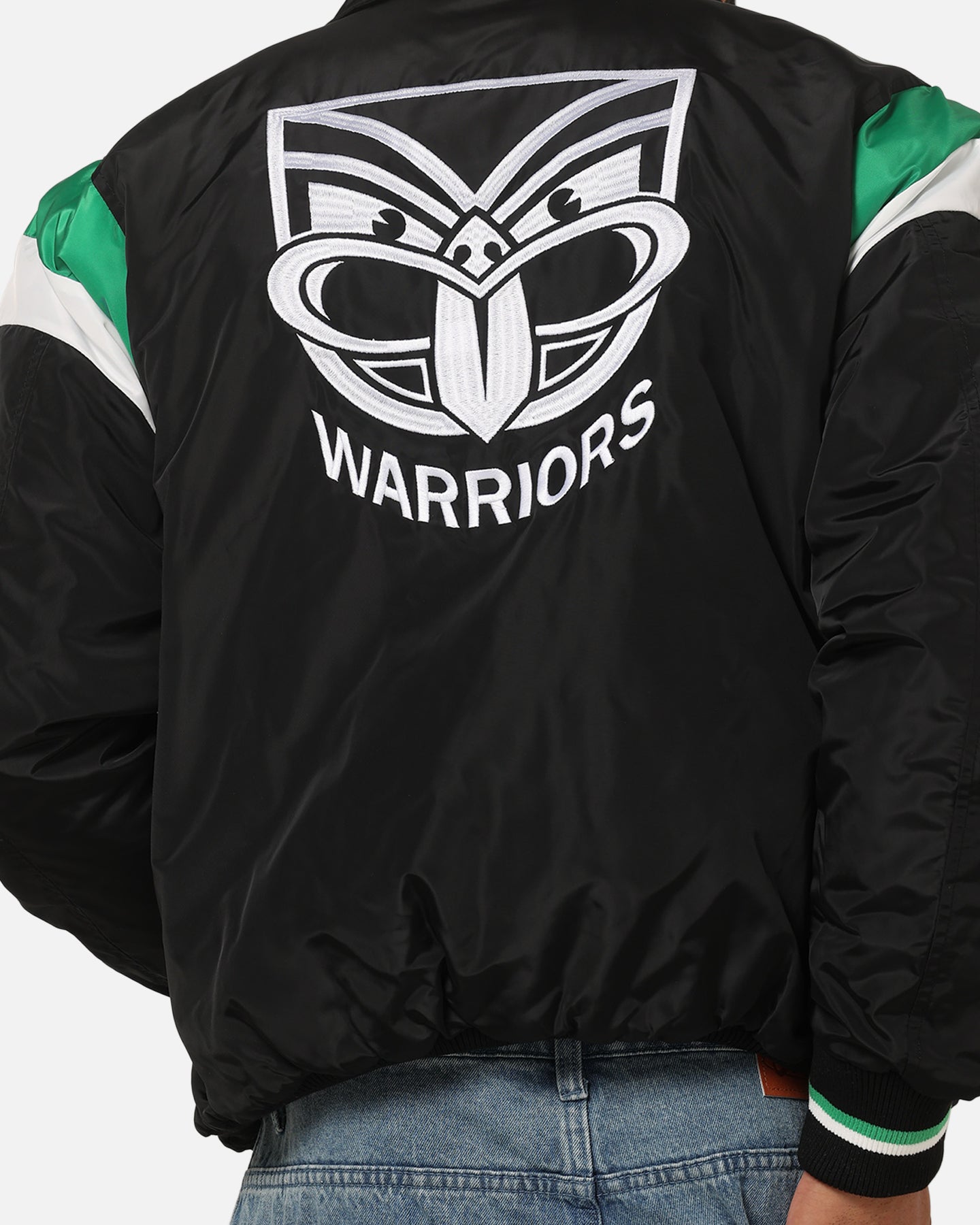 Bleacher Athletic New Zealand Warriors NRL Legacy Baseball Jacket Black