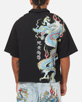 Ed Hardy Dragon Button Up Shirt Charcoal