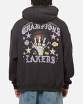 Mitchell & Ness Los Angeles Lakers Blackletter Champs Box Hoodie Washed Black