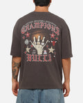 Mitchell & Ness Chicago Bulls Blackletter Champs Box T-Shirt Slate