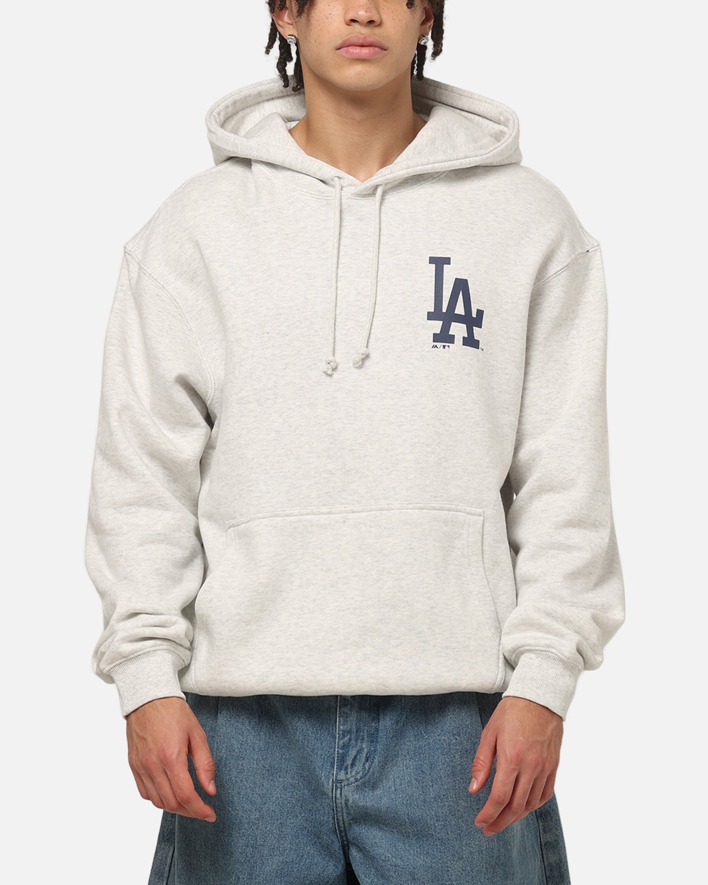 Majestic Athletic Los Angeles Dodgers Everteam Logo Hoodie Silver Marle