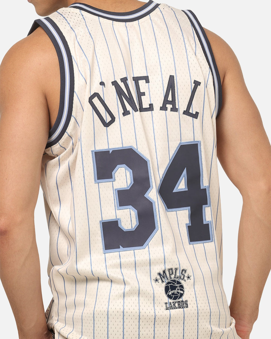 Mitchell & Ness Los Angeles Lakers Shaquille O'Neal #34 Playoff Energy Swingman Jersey Off White