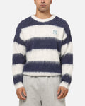 Majestic Athletic New York Yankees Block Stripe Knit Jumper Vintage White