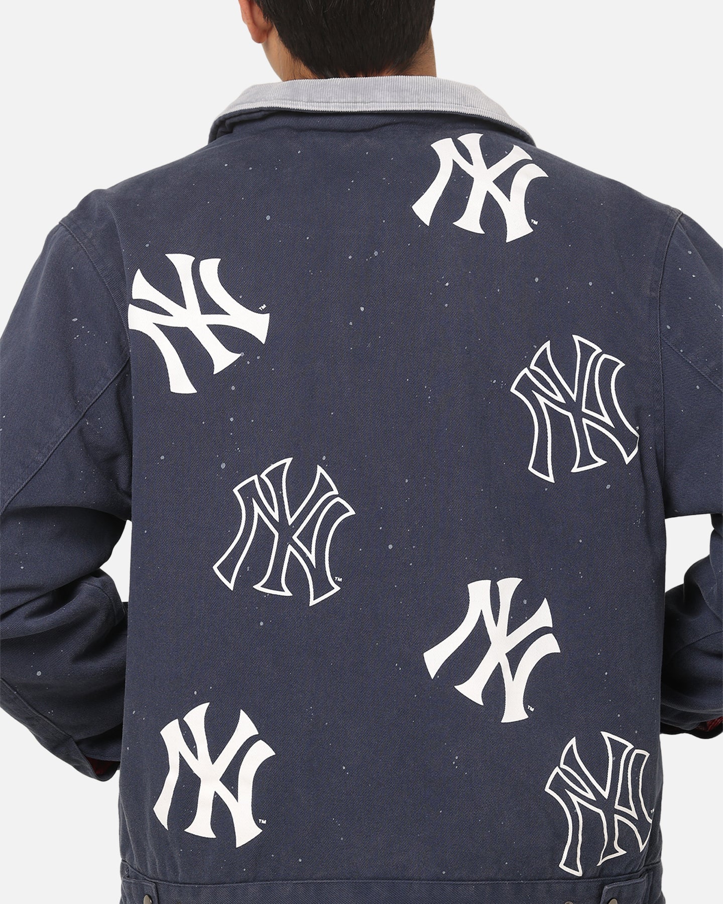 Majestic Athletic New York Yankees Paint Splat Carpenter Jacket Indigo