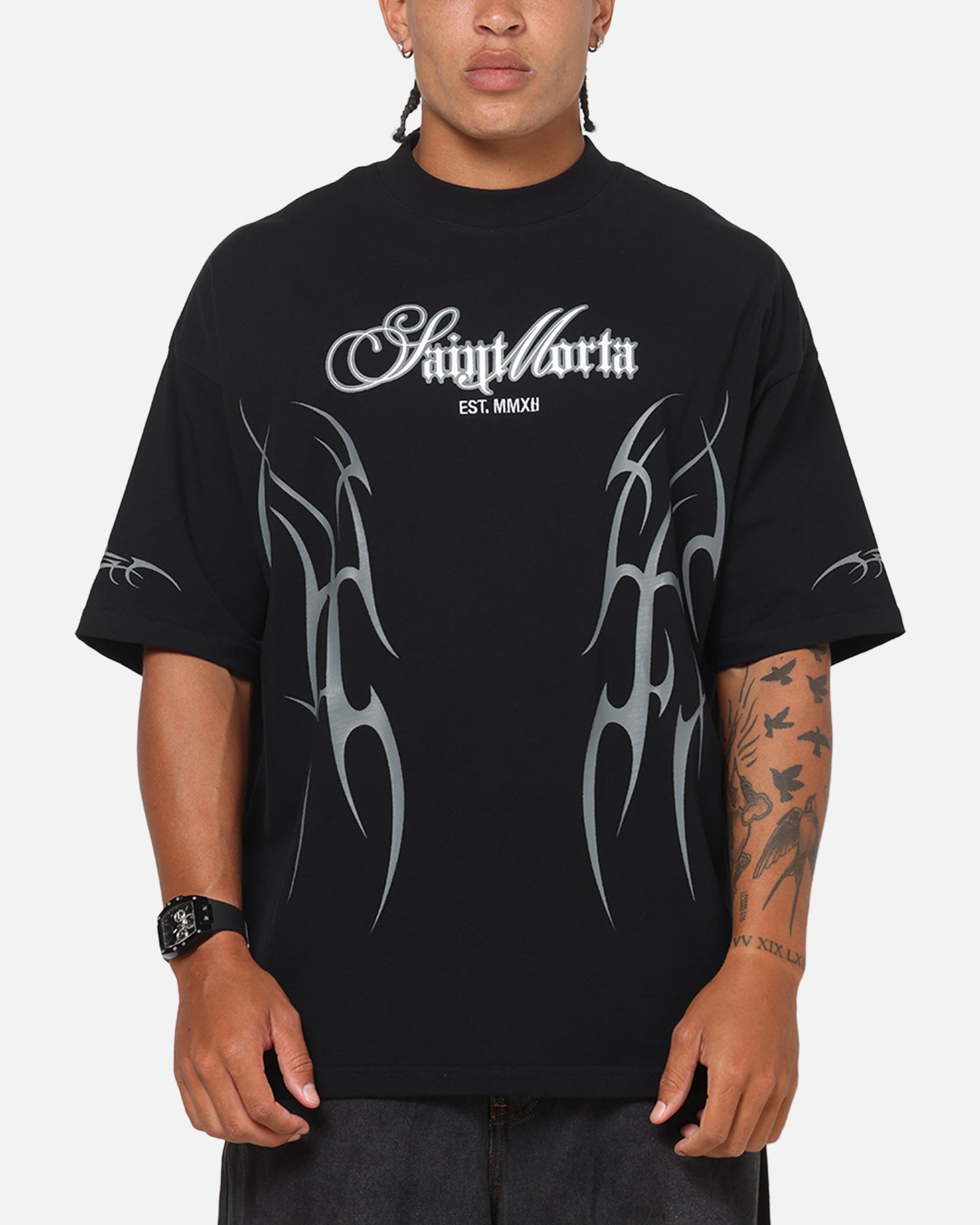 Saint Morta Consortium Boxy T-Shirt Black