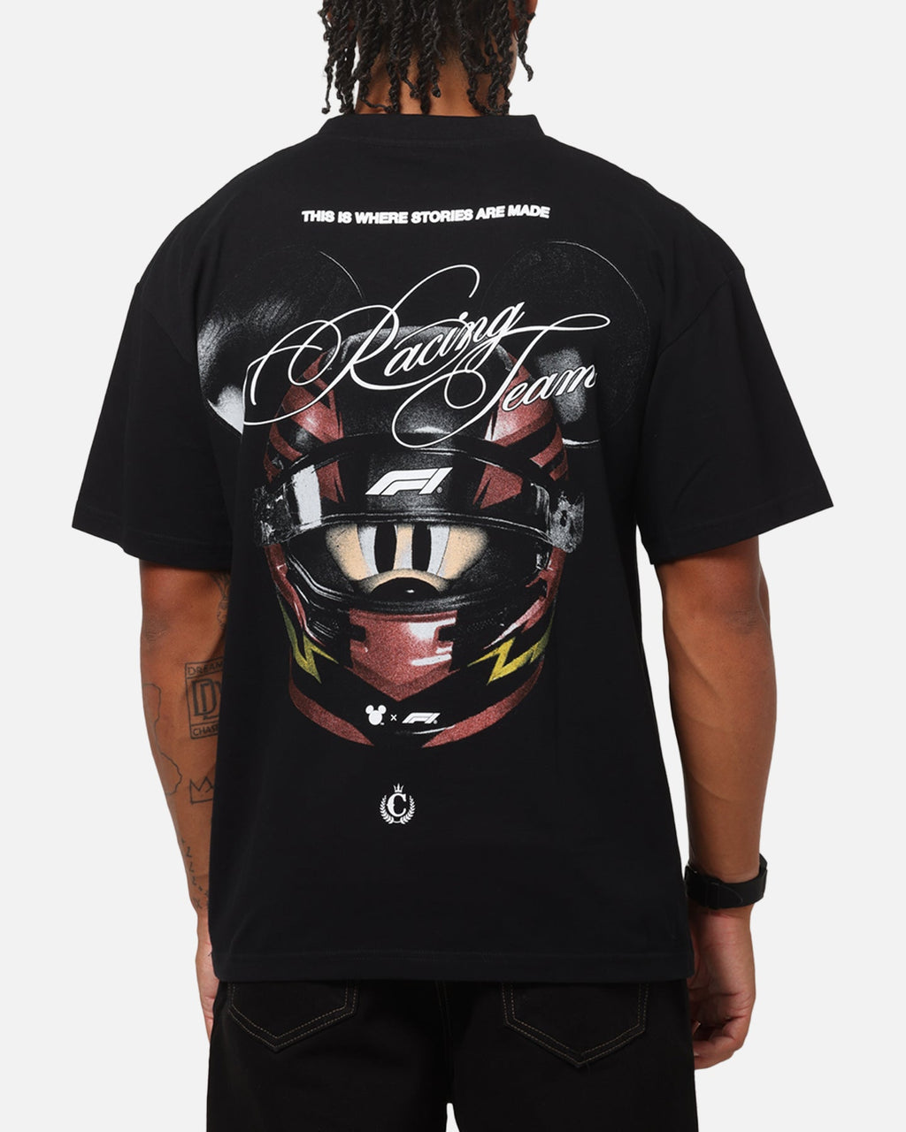 Culture Kings Disney x Formula 1Â® Mickey Helmet Vintage T-Shirt Black