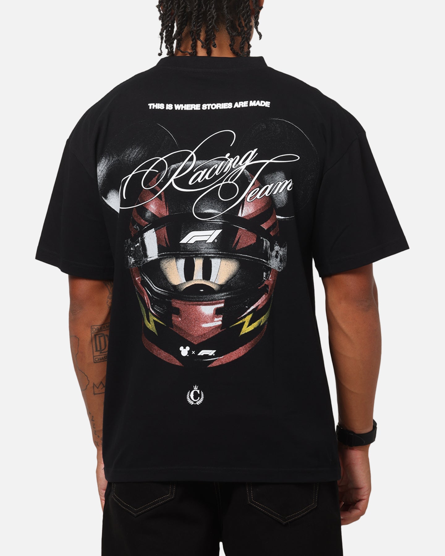 Culture Kings Disney x Formula 1Â® Mickey Helmet Vintage T-Shirt Black