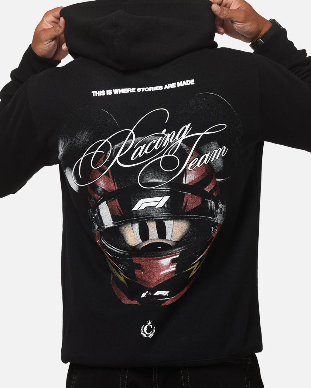 Culture Kings Disney x Formula 1Â® Mickey Helmet Hoodie Black