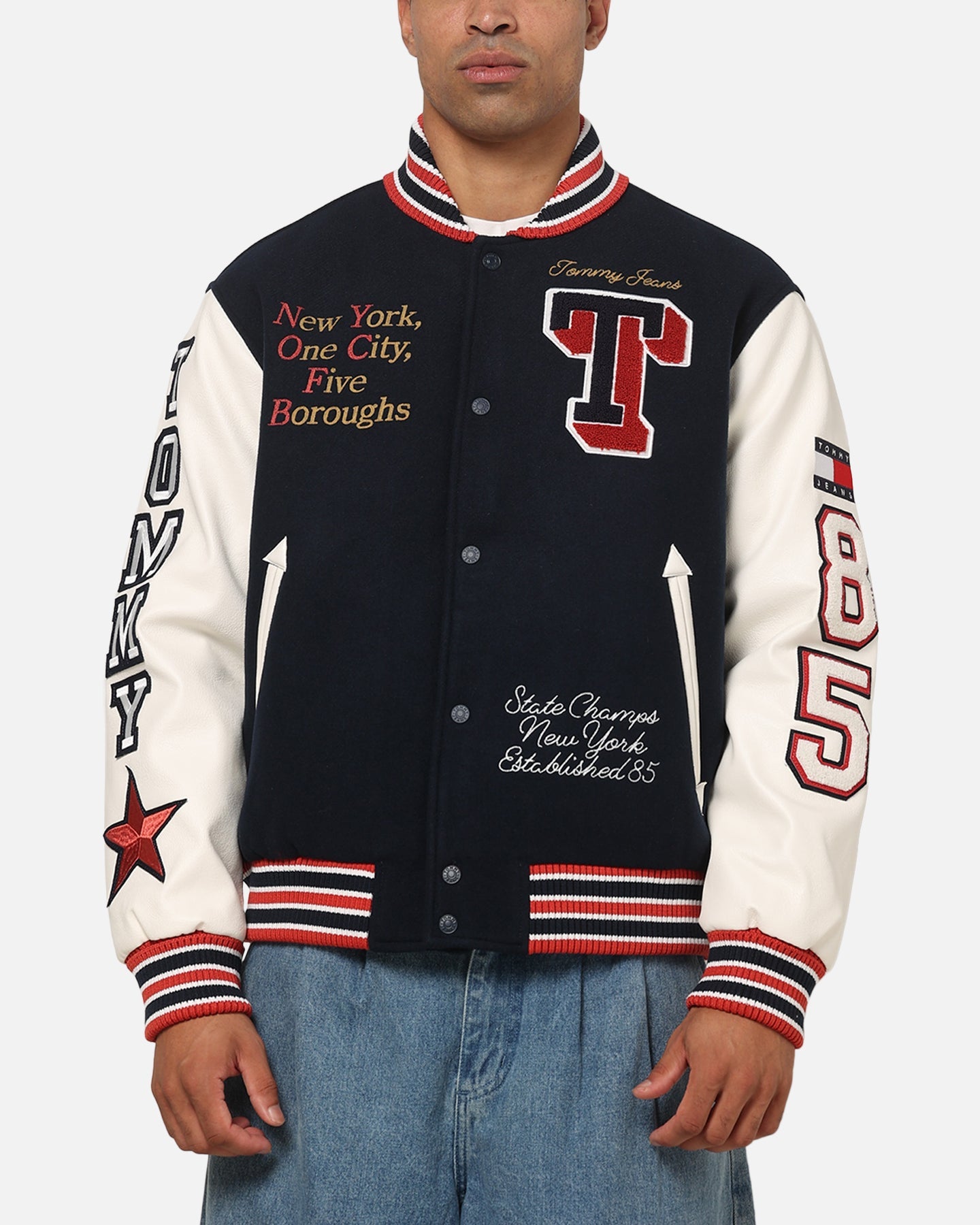 Tommy Jeans Varsity Badge Jacket Navy